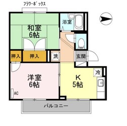 西山ハイツの物件間取画像